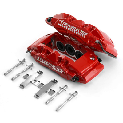 Speedmaster 6 Piston Billet Caliper Rear Pair - Red Powdercoated PCE521.1013.01