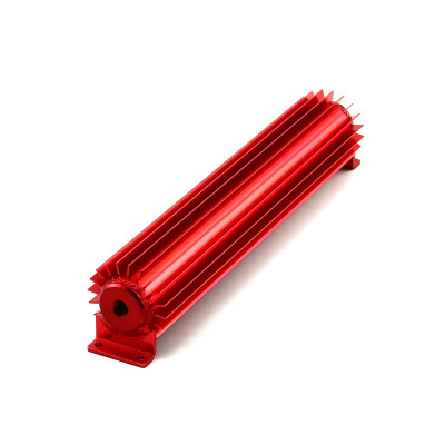 Speedmaster 15" Red Anodized Single Pass Transmission Oil Cooler with Fittings PCE186.1005