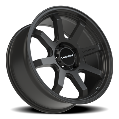 Vision Wheel 5x5.5 Satin Black FLOW Automotive Wheel