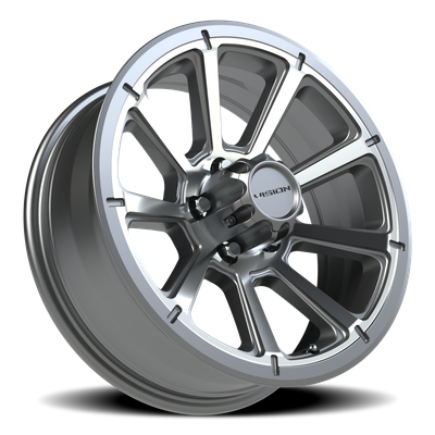 Vision Wheel 5x4.5" TURBINE - Satin Black Automotive Wheel