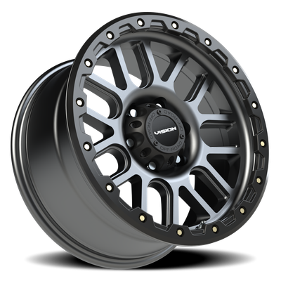 Vision Wheel 6-Lug 5.5" Bolt Pattern Satin Black Steel Wheel