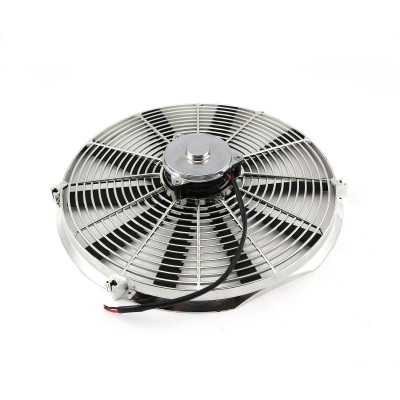 Speedmaster 16" Reversible 12V Radiator Electric Thermo Fan with Big Motor Chrome