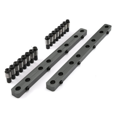 Speedmaster Ford SB 289 302 351 Windsor Rocker Stud Girdle Kit Silver 7/16" Polylock Nuts