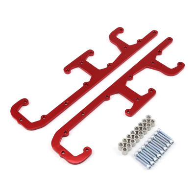 Speedmaster LS Series Red Billet Aluminum Coil Pack Bracket Kit with Hardware PCE381.1004