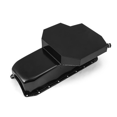 Speedmaster Chevy SBC 350 Oil Pan 7Qt Rear Sump 1955-79 Two-Piece Black PCE300.1018.02