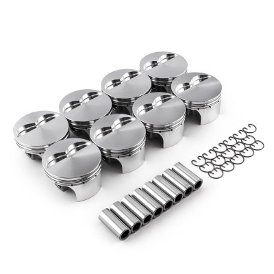 Speedmaster Chevy SBC 383 ci Forged Flat Top Pistons (5.7" Stroke, 4.000" Bore, 0.927" Pin)
