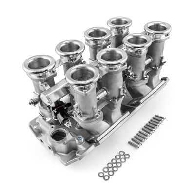 Speedmaster Chevy BBC 454 Downdraft 8 Stack EFI Intake Manifold System Complete Satin