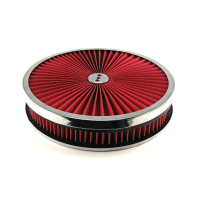 Speedmaster 14" x 2" Washable Element Extreme Top Air Cleaner Kit w/ Chrome Ring Dropped Base PCE104.1026.05