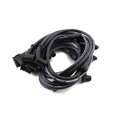 Speedmaster Universal 90 Deg to 90 Deg Under Covers Female Black Spark Plug Wires for Chevy PCE390.1009.01