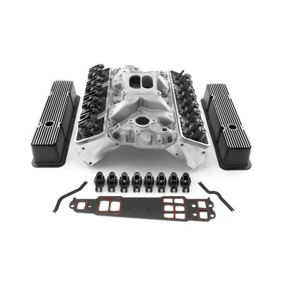 Speedmaster Chevy SBC 350 Angle Cylinder Head Top End Engine Combo Kit – Solid Mechanical Flat Tappet 1-435-002