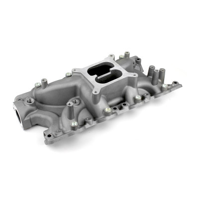 Speedmaster Ford SB 260 289 302 Windsor 4V Heads 302 Boss Mid-Rise Intake Manifold Satin PCE147.1125