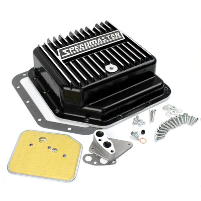 Speedmaster GM Turbo TH350 Black Extra Capacity Aluminum Transmission Oil Pan Kit PCE221.1024.02