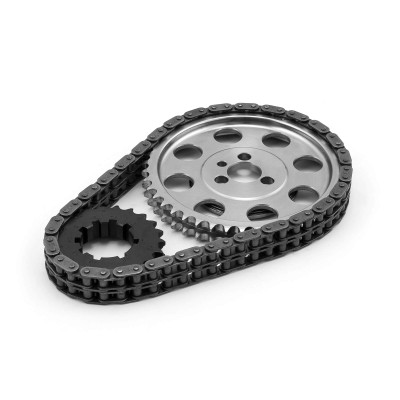 Speedmaster Chevy SBC 350 Double Roller 9 Keyway Billet Steel Timing Chain Kit