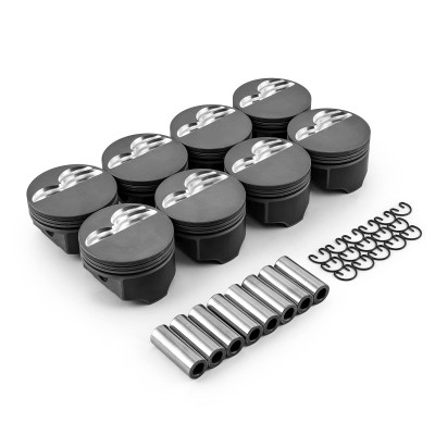 Speedmaster Chevy SBC 383 ci 5.7" Flat Top Hyper Pistons [Coated] - PCE305.1001.04