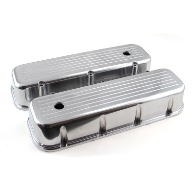 Speedmaster Chevy BBC 454 Polished Aluminum Ball Milled Tall Valve Cover PCE314.1028.06