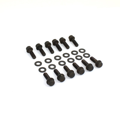 Speedmaster Chevy SBC 350 12-Point Black Oxide Intake Manifold Bolt Kit PCE318.1004