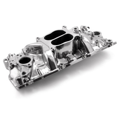 Speedmaster PCE147.1001 Chevy SBC 350 Polished Low-Rise Intake Manifold 1957-1995 Non-EGR