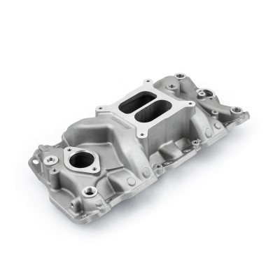 Speedmaster Chevy SBC 350 1957-95 Non-EGR LowRise+ Aluminum Intake Manifold, Satin Finish