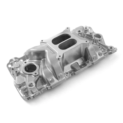 Speedmaster Chevy SBC 350 MidRise Polished Aluminum Intake Manifold 1-147-032