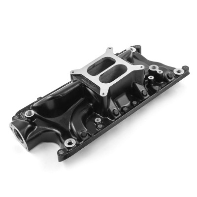 Speedmaster Ford SB 260 289 302 Windsor Low-Rise Aluminum Intake Manifold, Black (1-147-045)