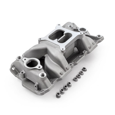 Speedmaster Chevy SBC 350 1957-95 MID-AIR™ MidRise Aluminum Intake Manifold Satin
