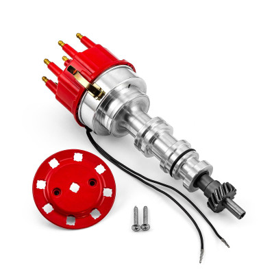 Speedmaster Pro Billet Distributor for Ford FE 390 427 428 8000 Series Engines, Red PCE376.1157.01