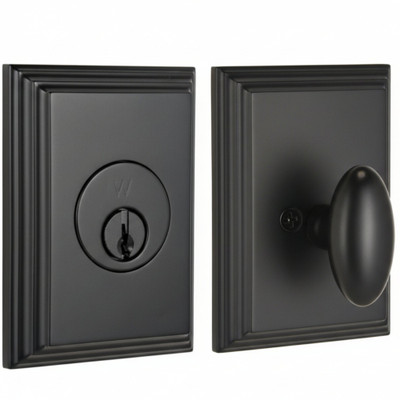 Weslock Front Door Deadbolt & Handle Lock Set – Residential, Fits Most Décor Styles (03771-2-2SL23)