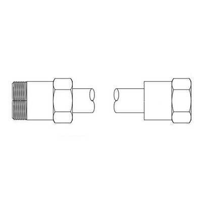 T&S Brass TB191210 Straight Swivel Extension with Gasket, 7-5/8" Overall Length