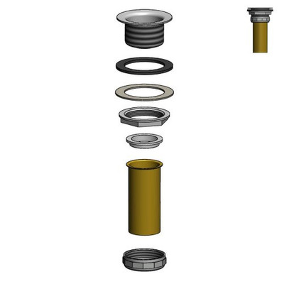 T&S Brass T01722545 Dipperwell Drain Assembly Kit