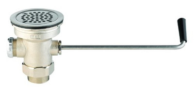 T&S Brass TB3952VR Twist Handle 3-1/2-Inch X 2-Inch Waste Drain Valve with Vr Flat Strainer