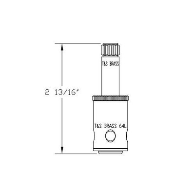 T&S Brass T00596040LBN Eterna Cartridge Assembly Less Bonnet (Hot) RH
