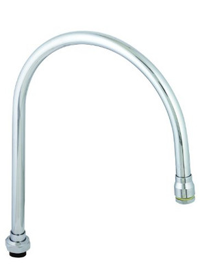 T&S Brass T136X Swivel Gooseneck with 12-1/4-Inch Spread, 14-11/16-Inch Height and 5-3/8-Inch Clearance