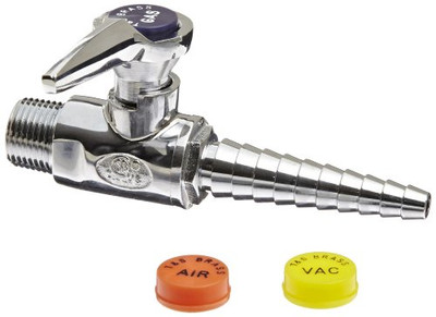 T&S Brass TBL400001 Gas Hose Cock, Ball Valve, 3/8 Npt Male Inlet (Gas-Air-Vac)