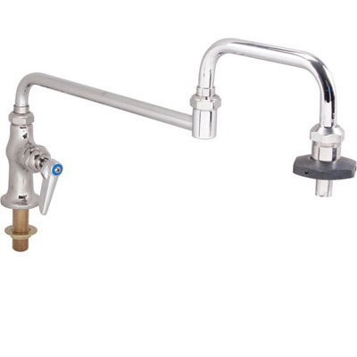 T&S Brass TB0590 Deck Mount Single Control 18-Inch Double Joint Nozzle Insulated Pot Filler with On-Off Control