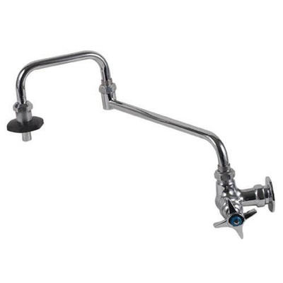 T&S Brass TB0592 Wall Mount Single Control Insulated On-Off Control Pot Filler with 18-Inch Double Joint Nozzle