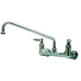 T&S Brass TB0231CR -EK 8-Inch C/C Wall Mount Faucet, Cerama Cartridges, 12-Inch Swing Nozzle, 00AA Inlets and Elbow Kit