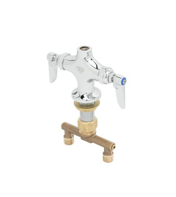T&S Brass TB0300LN TS Brass Double Pantry Faucet with Rigid Outlet Connection, Chrome