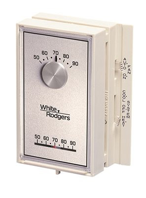 WHITE-RODGERS 661974 Ö MERCURY-FREE UNIVERSAL MECHANICAL THERMOSTAT FOR SINGLE-STAGE HEAT PUMP, WHITE