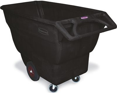 Rubbermaid 134199 ® COMMERCIAL STANDARD-DUTY STRUCTURAL FOAM TILT TRUCK, BLACK, 3/4 CU. YD.