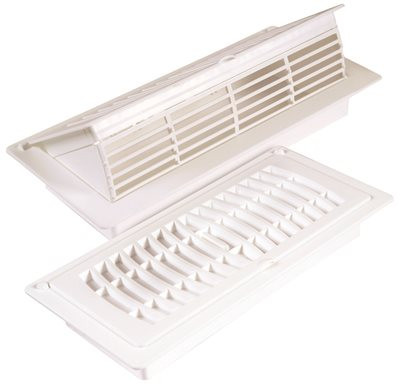 IMPERIAL MANUFACTURING 131922 IMPERIAL™ PLASTIC FLOOR / CEILING POP-UP REGISTER AND DEFLECTOR, 4X12 IN., WHITE, 8 REGISTERS PER CASE