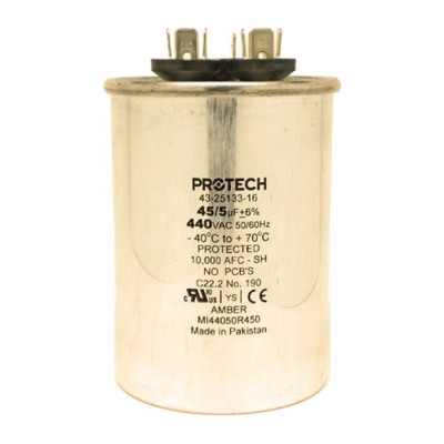 RHEEM 172979 Protech 662766275452 45/5/440 Dual Round Capacitor