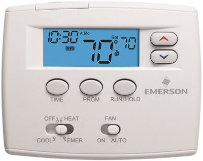 WHITE-RODGERS 661485 Emerson 2" Programmable Heat Pump Thermostat, Blue