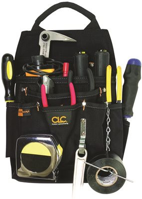 CUSTOM LEATHERCRAFT 284299 CLC  Professional Electrician's Tool Pouch, Ballistic Poly, 12-Pocket
