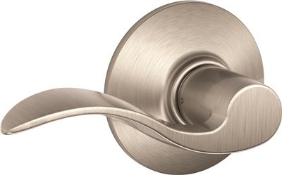 SCHLAGE 86-2671 Brookshire Trim with Accent Hall and Closet Lever, Satin Nickel ( BRK)
