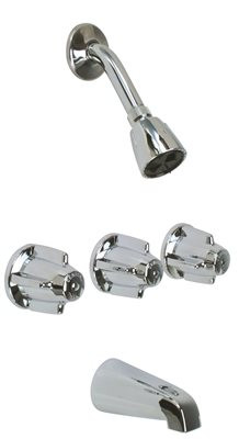 CENTRAL BRASS 3-VALVE TUB/SHWR SET #0868-Z CENTRAL BRASS 3-VALVE TUB/SHWR SET #0868-ZCentral