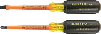 Klein Tools 823448 33532INS Insulated Screwdrivers, 4-Inch (2- Piece)