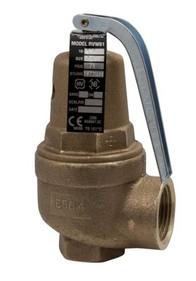 CONBRACO 44335 Apollo Valve 10-600 Series Bronze Safety Relief Valve, ASME Hot Water, 40 psi Set Pressure, 1-1/2" x 2" NPT Female
