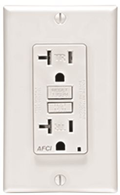 Leviton 290984  20-Amp, 120-Volt SmartlockPro Outlet Branch Circuit Arc-Fault Circuit Interrupter (AFCI) Receptacle, White