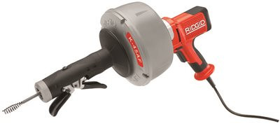 RIDGE 813346 Ridge & #174 K-45AF-5 Autofeed Drain Cleaner W/Bulb Auger & 5/8 Coupling, Autofeed, Two Cables
