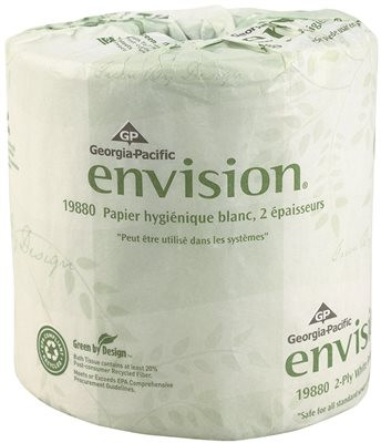GEORGIA PACIFIC 881592 Envision 2-Ply Embossed Toilet Paper by GP PRO (Georgia Pacific), 19880/01, 550 Sheets Per Roll, 80 Rolls Per Case